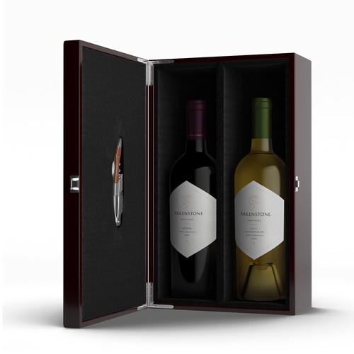 2015 Estate Red Blend & Sauvignon Blanc in wooden gift box Image